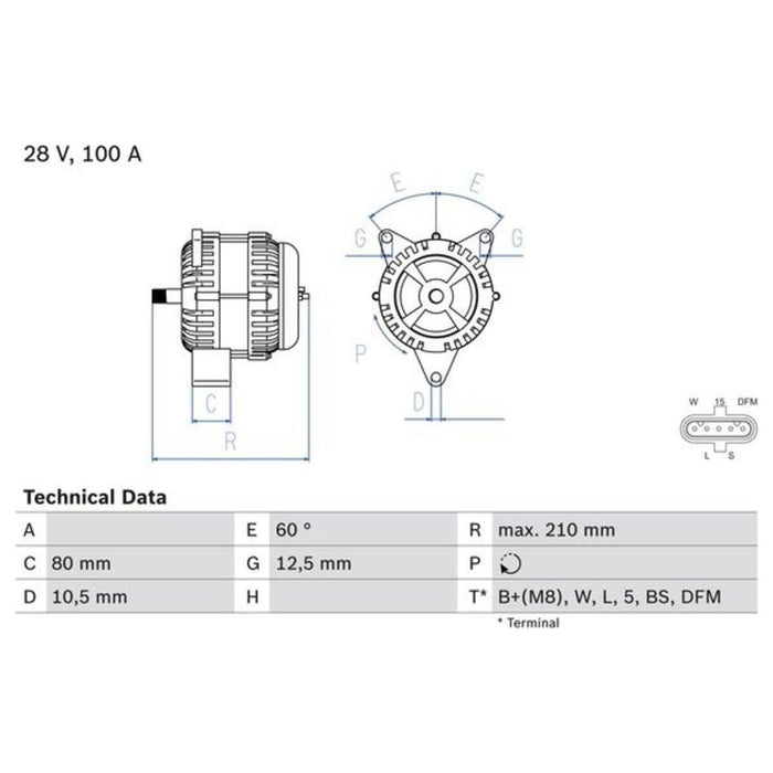 Bosch Reman Alternator 4811 0986048110 Bosch  - Town Parts