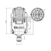Febi Air Suspension Bellow Rear Right 199201