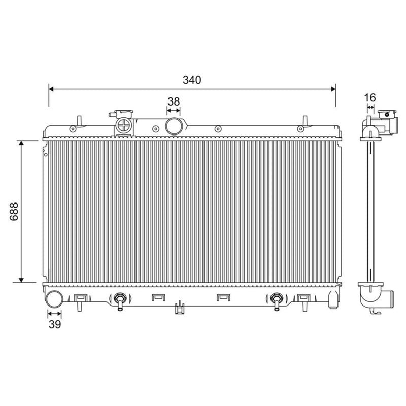 Valeo Engine Radiator 701204