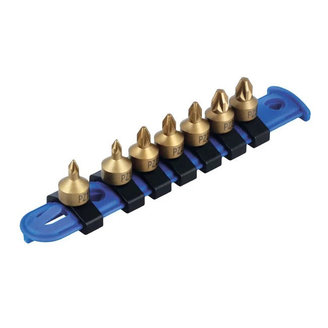 Laser Tools Low Profile Pozi Drive Socket Bit Set 1/4"D 7pc - PL