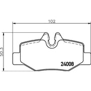 DON Rear Brake Pad Set PCP1640