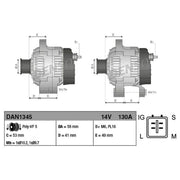 Denso Car Alternator 12V DAN1345