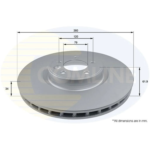 Comline 2 x Front Brake Discs ADC1285V