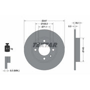 Textar 2 x Solid Rear Brake Discs 92111703