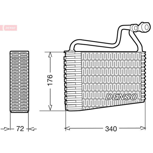 Denso Air Conditioning Evaporator DEV08002