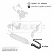 Borg & Beck Intercooler Turbo Charge Air Hose BTH1403