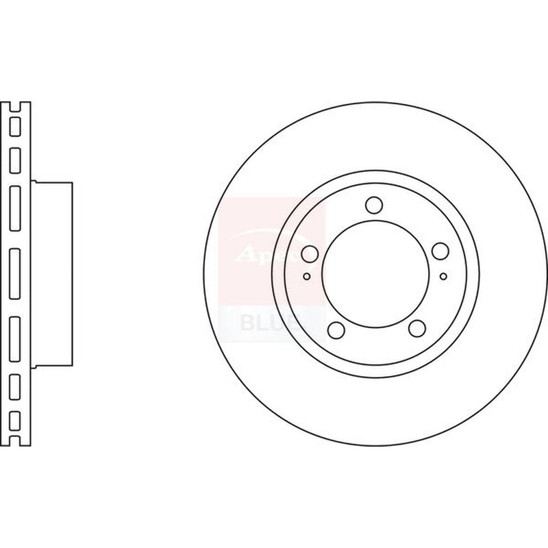 Apec 2 x Vented Front Brake Discs SDK6785