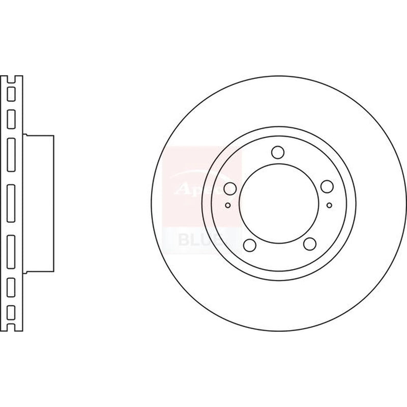 Apec 2 x Vented Front Brake Discs SDK6785