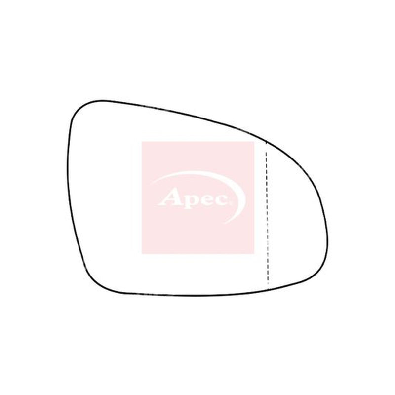 Apec Exterior Wing Mirror Glass Right AMS2702