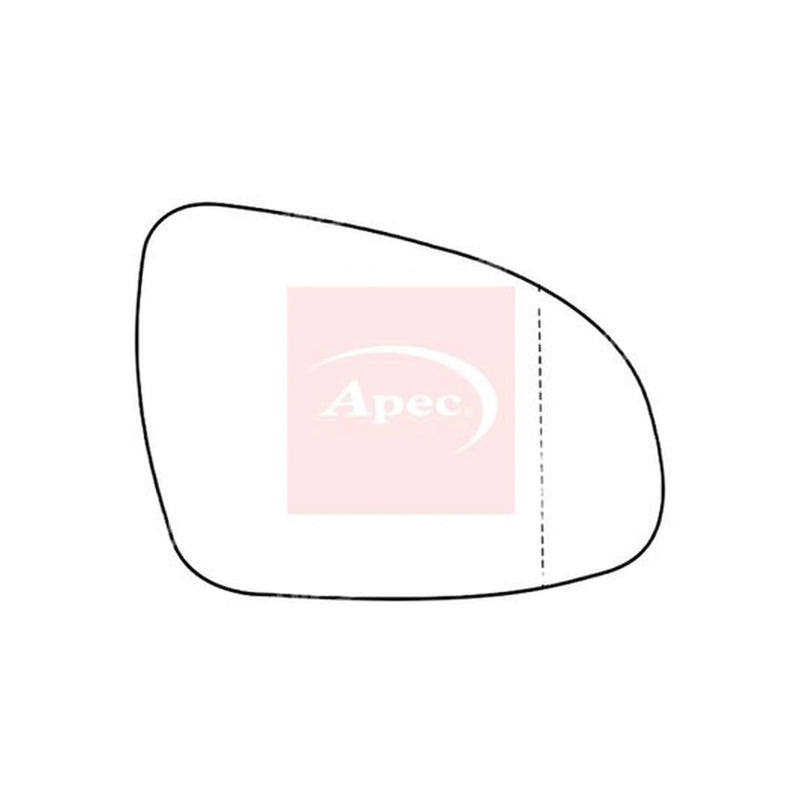 Apec Exterior Wing Mirror Glass Right AMS2702