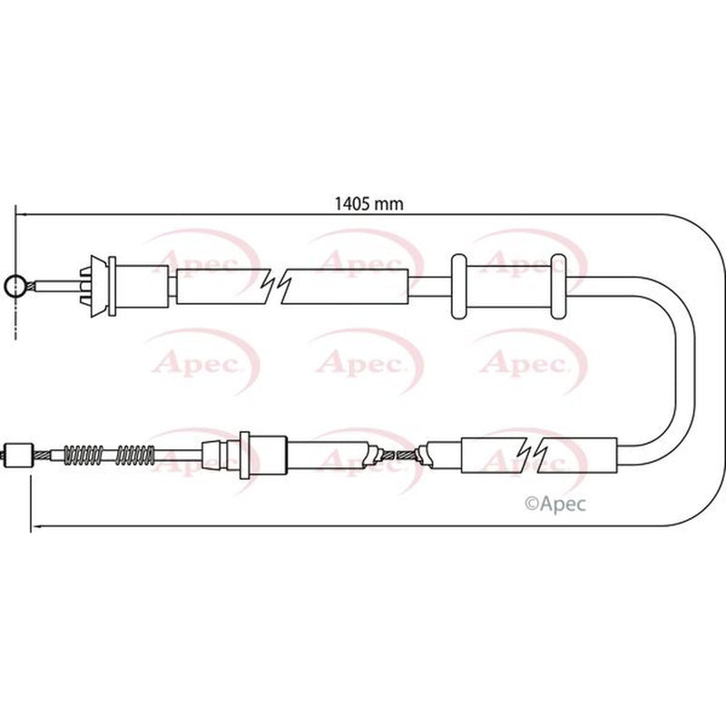 Apec Handbrake Cable Left Rear CAB1160
