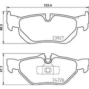 Brembo 4 x Rear Brake Pad Set P06105