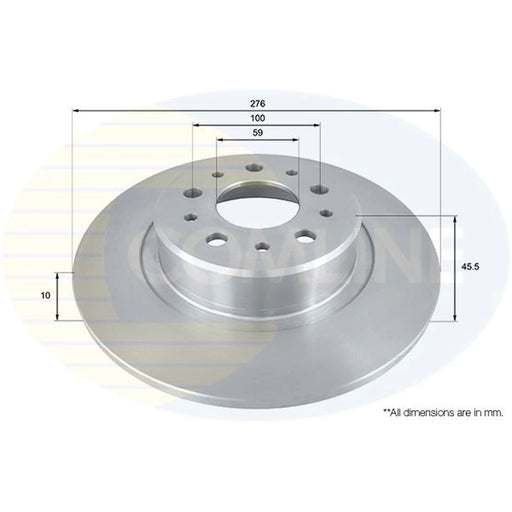 Comline 2 x Solid Rear Brake Discs ADC1831