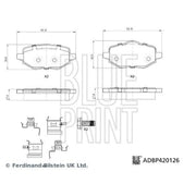Blue Print Rear Brake Pad Set ADBP420126