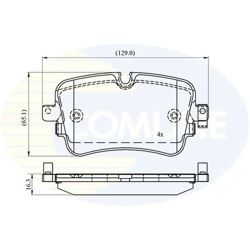 Comline 4 x Rear Brake Pad Set CBP02691