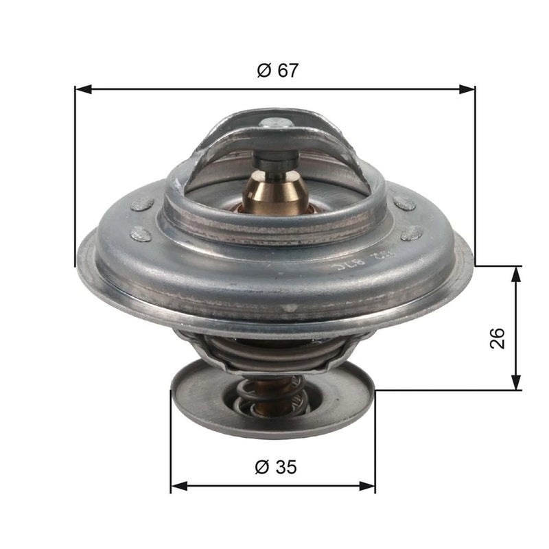 Gates Thermostat,Coolant TH11687G1