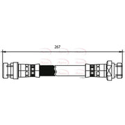 Apec Brake Hydraulic Hose Line Rear HOS3806