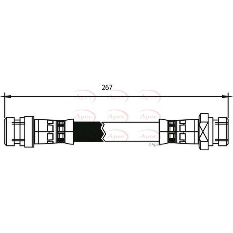 Apec Brake Hydraulic Hose Line Rear HOS3806