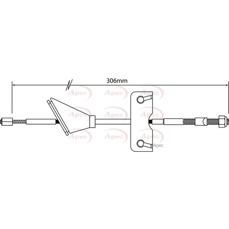Apec Handbrake Cable Left Rear CAB1165