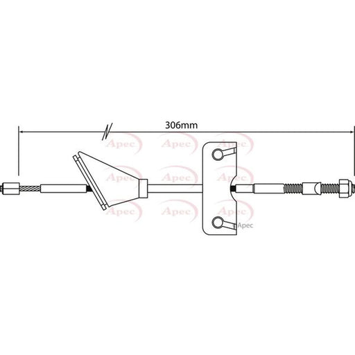 Apec Handbrake Cable Left Rear CAB1165
