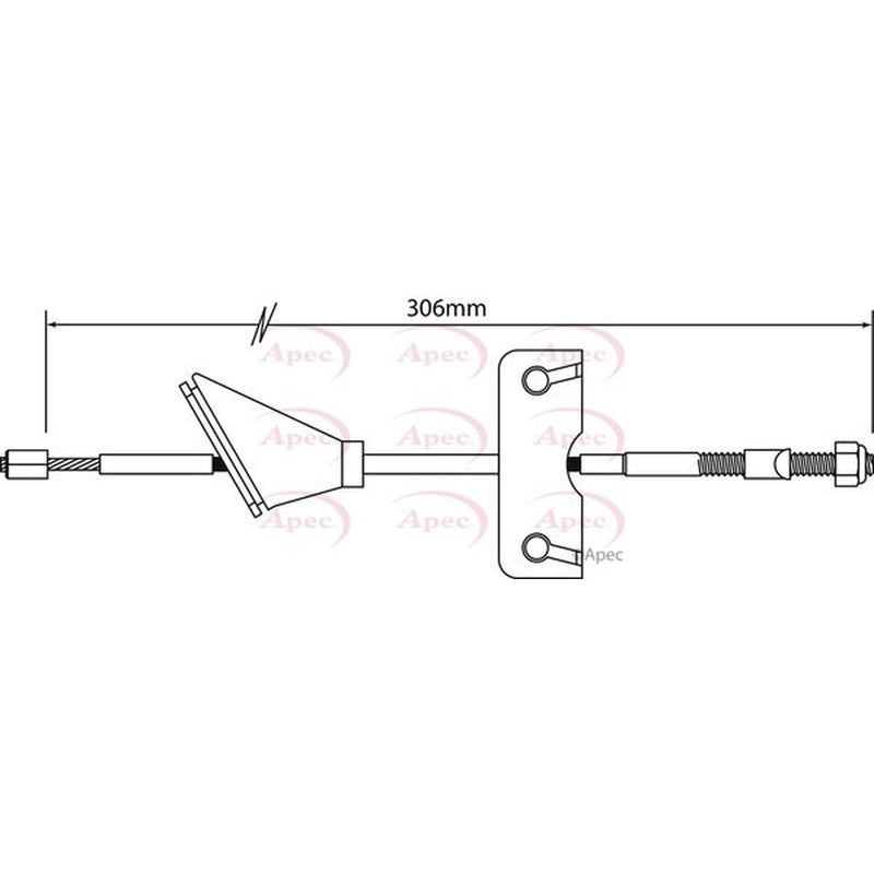 Apec Handbrake Cable Left Rear CAB1165