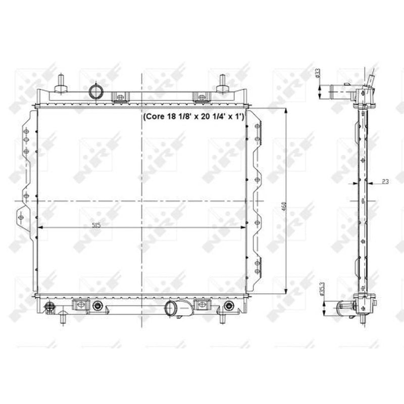 NRF Engine Radiator 56018