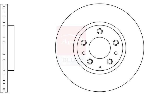 Apec 2 x Brake Disc Set Vented