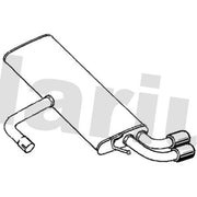 Klarius Box With Tail Pipe Rear VW975C