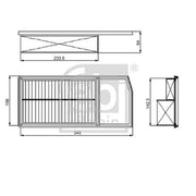Febi Engine Air Filter 101664