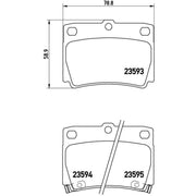 Brembo 4 x Rear Brake Pad Set P54026