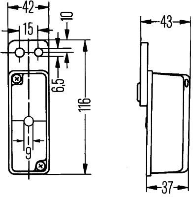 Hella 2XS 005 020-011 Clearance Light