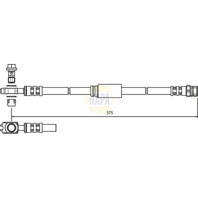 NAPA Brake Hydraulic Hose Line Front NBH1003