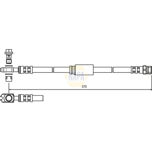 NAPA Brake Hydraulic Hose Line Front NBH1003