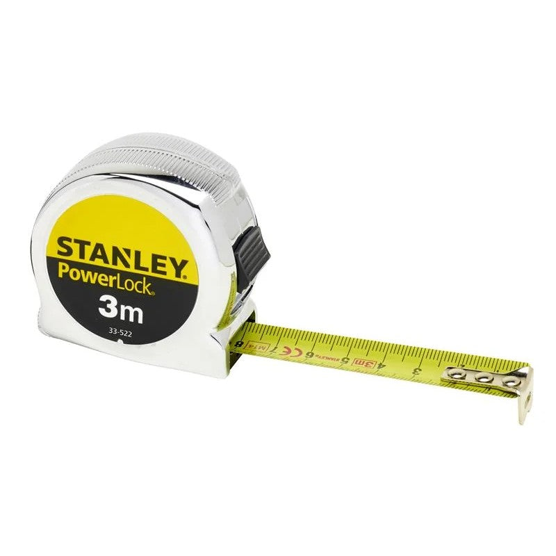 STANLEY® Hand Tools PowerLock® Classic Pocket Tape 3m (Width 19mm) (Metric only)