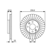 Bosch 2 x Vented Brake Discs 0 986 479 S90