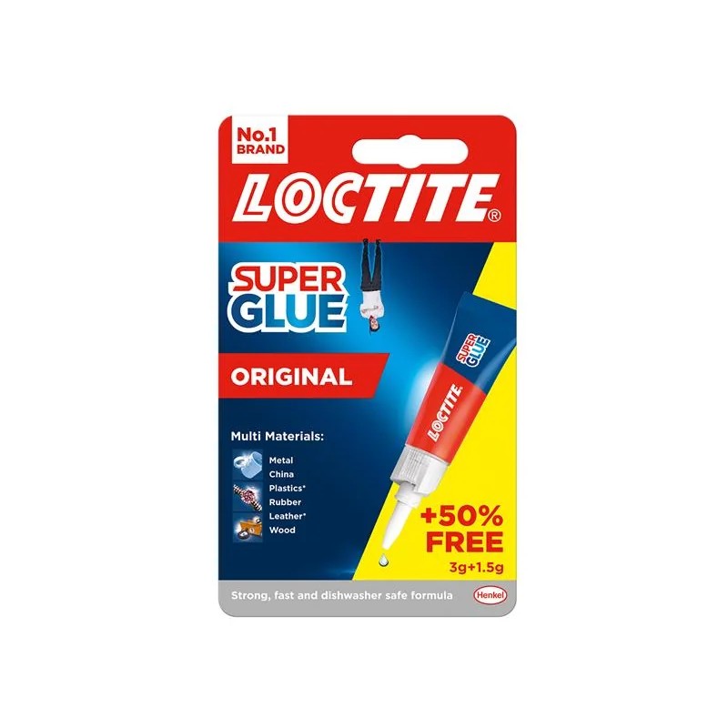 Loctite Super Glue Original Tube 3g + 50% Extra Free - 3019687