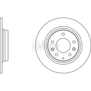 Fahren 2 x Solid Rear Brake Discs FBD6021