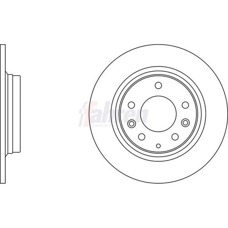 Fahren 2 x Solid Rear Brake Discs FBD6021
