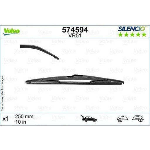 Valeo Single Wiper Blades 574594 Automotive Part fits Opel Vauxhall Astra K Valeo  - Town Parts