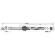 Borg & Beck Brake Hydraulic Hose Line Front Left BBH6745