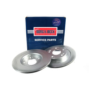 Borg & Beck 2 x Solid Rear Brake Discs BBD5321