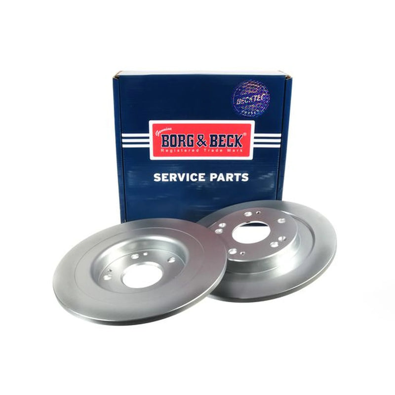 Borg & Beck 2 x Solid Rear Brake Discs BBD5321
