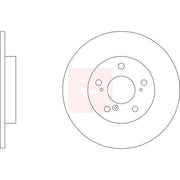 Apec 2 x Solid Rear Brake Discs DSK3316