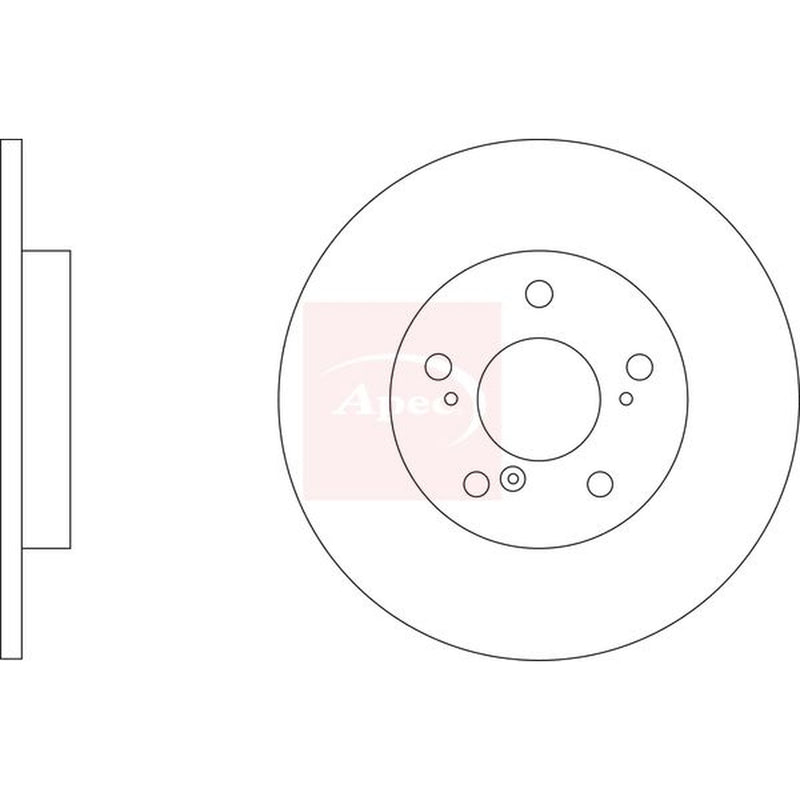 Apec 2 x Solid Rear Brake Discs DSK3316