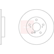 Apec 2 x Solid Rear Brake Discs DSK3316