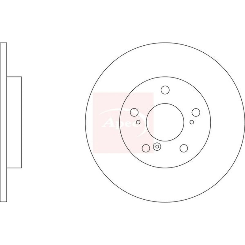 Apec 2 x Solid Rear Brake Discs DSK3316