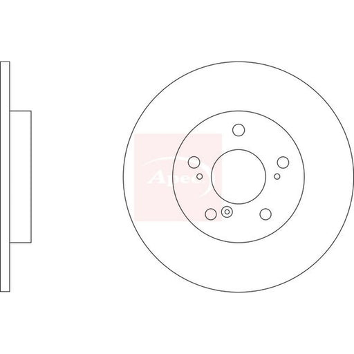 Apec 2 x Solid Rear Brake Discs DSK3316