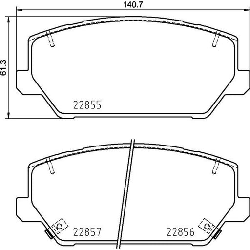 Brembo 4 x Front Brake Pad Set P30102