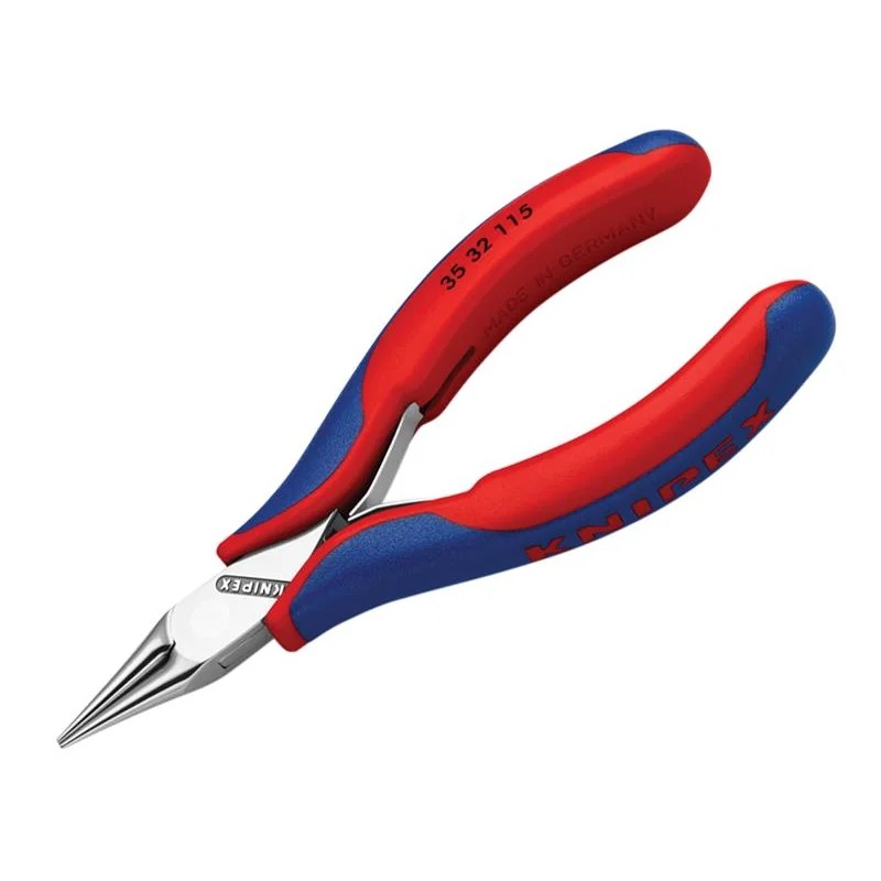 KNIPEX 35 32 115 Round Nose Electronics Pliers Multi-Component Grip 115mm