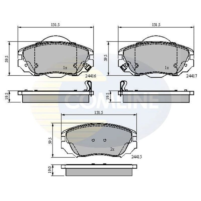 Comline 4 x Front Brake Pad Set CBP31679
